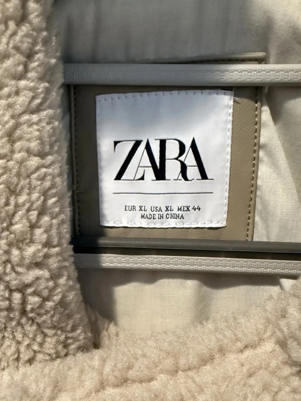 Zara Beige Sherpa Jacket